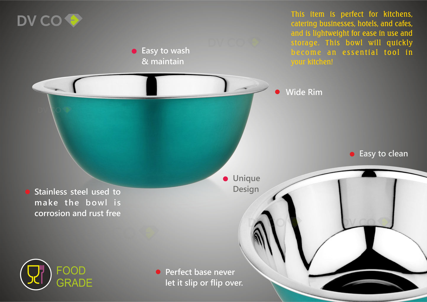 Kitchenware Mixing Bowl Green Color