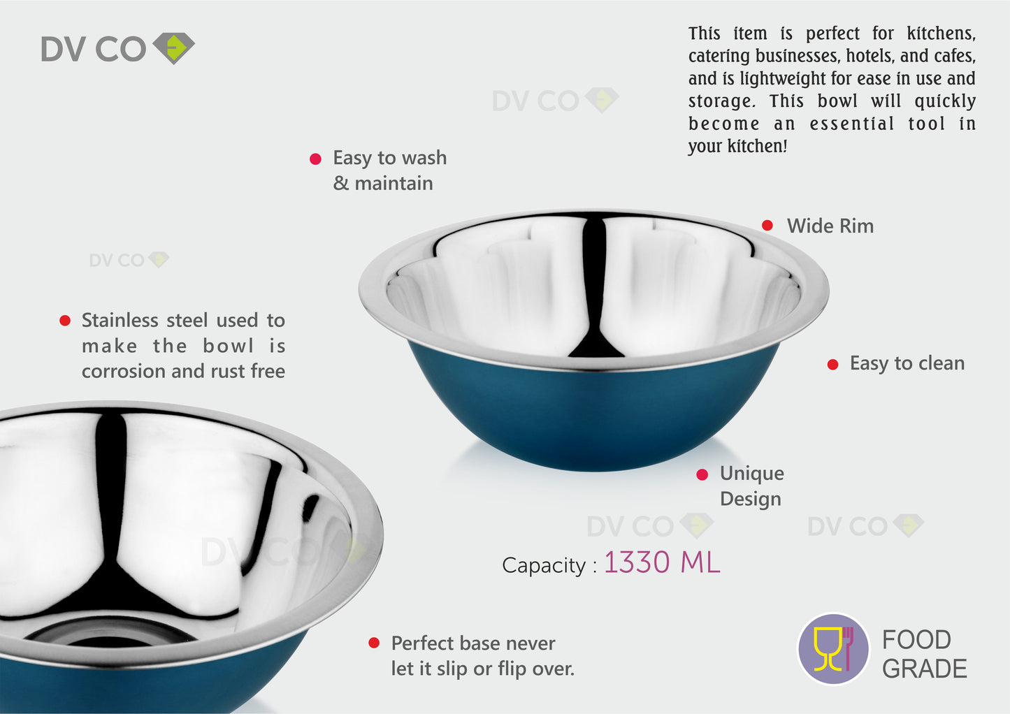 Kitchenware Mixing Bowl Blue Color