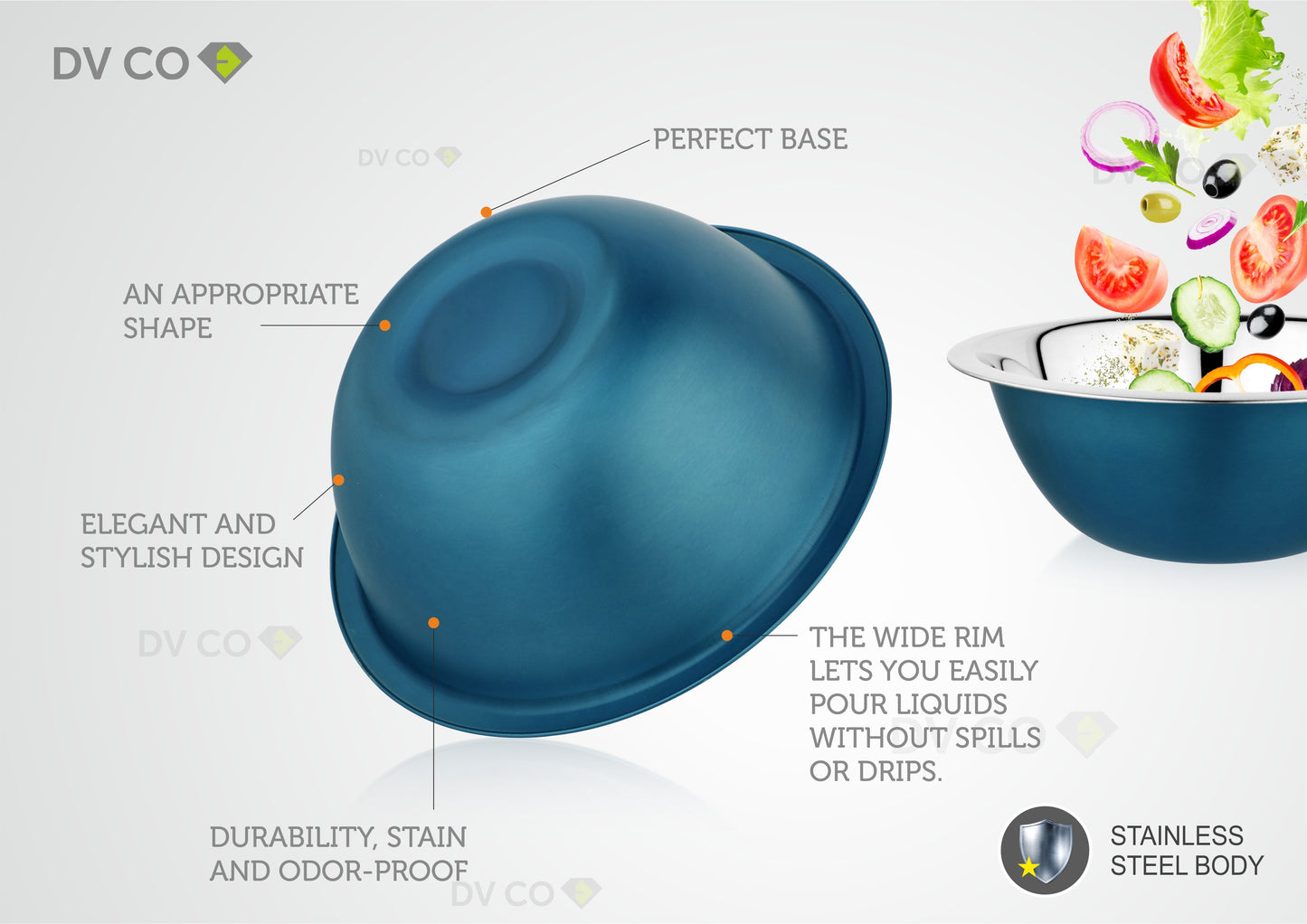 Kitchenware Mixing Bowl Blue Color
