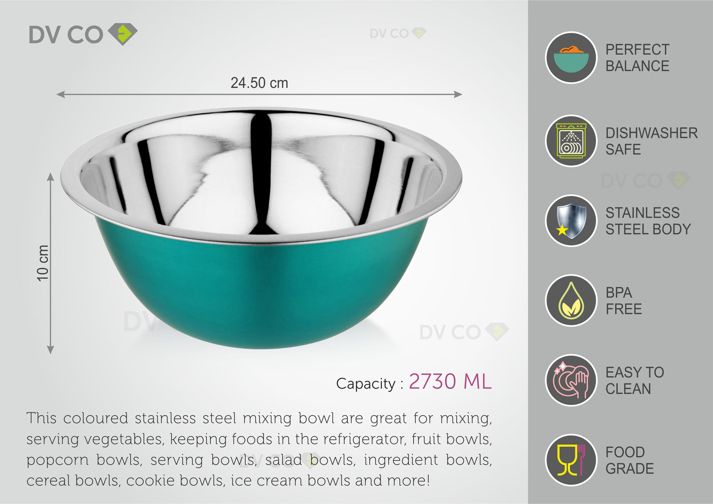 Kitchenware Mixing Bowl Green Color