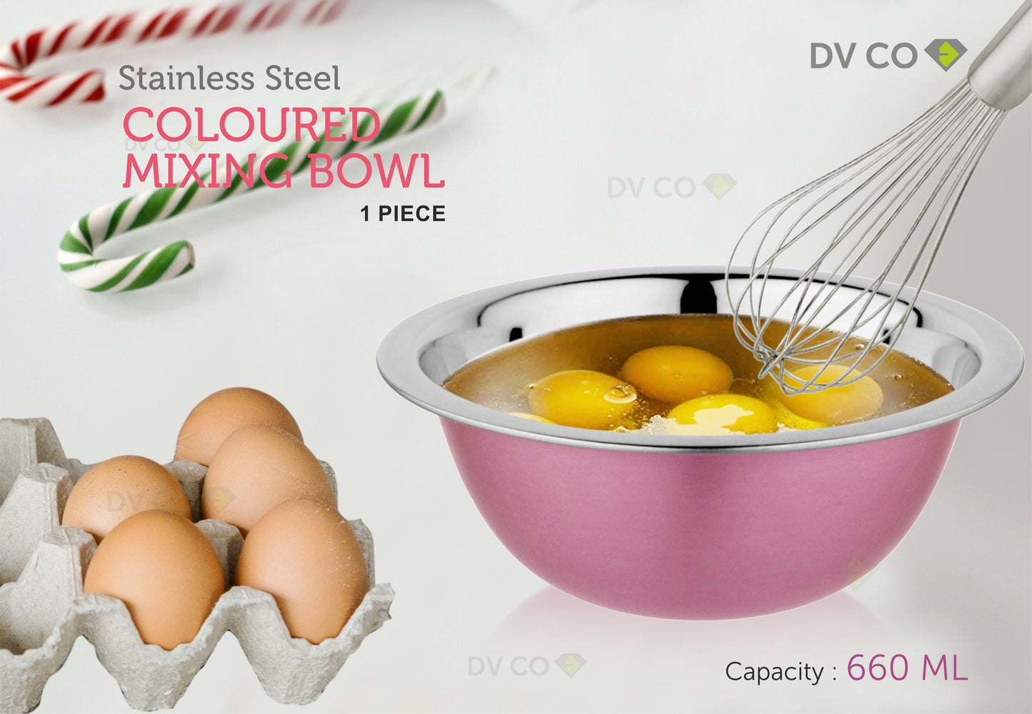 Kitchenware Mixing Bowl Pink Color