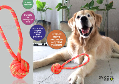 Dog Balls Rope Toy for Aggressive Chewers