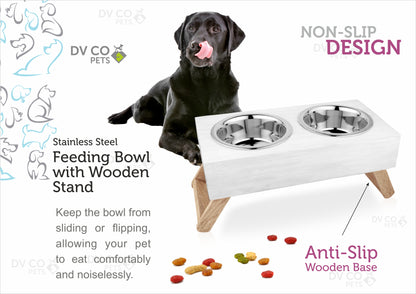 Pet Ware Wooden Double Dinner