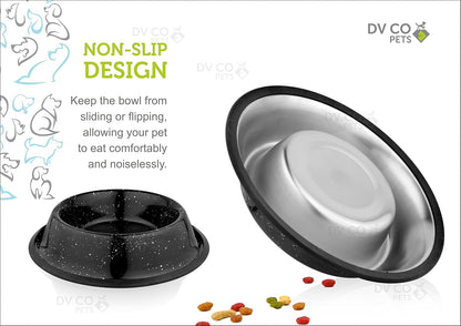 DV CO Stainless Steel Feeding Bowl for Pets | Water Bowl I Non-Toxic,Dishwasher Safe Pet Bowls for Dogs and Cats 24 OZ