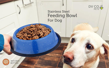 DV CO Stainless Steel Feeding Bowl for Pets | Water Bowl I Non-Toxic,Dishwasher Safe Pet Bowls for Dogs and Cats 24 OZ