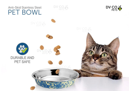 DV CO Stainless Steel Feeding Bowl for Pets | Water Bowl I Non-Toxic,Dishwasher Safe Pet Bowls for Dogs and Cats 24 OZ | DVCO13