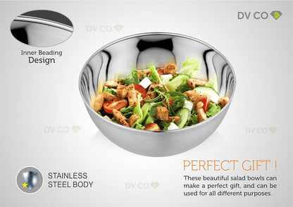 DV CO Stainless Steel True Capacity Mixing Bowl